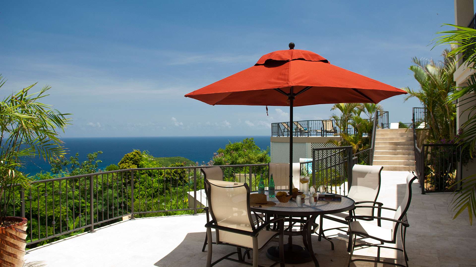 Island Rider ocean view terrace and outdoor dining