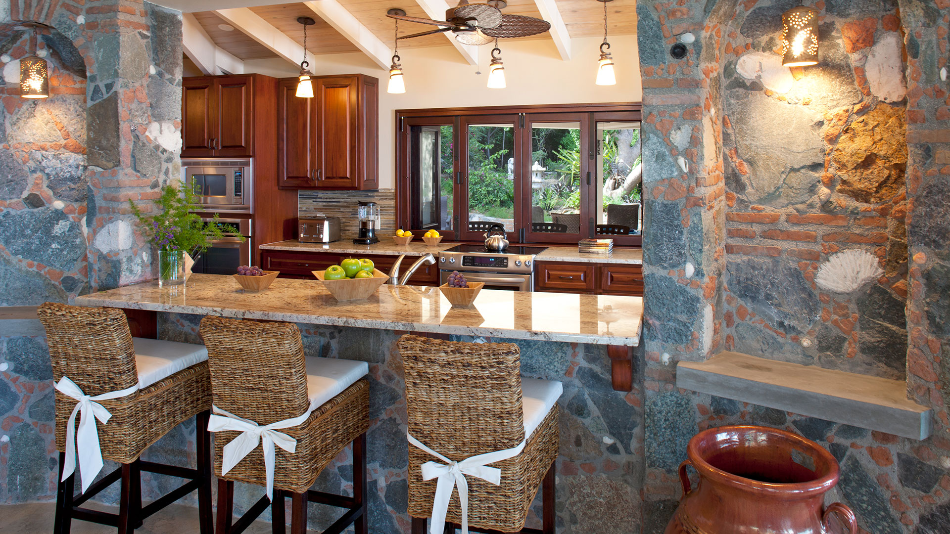 Island Rider dining room with Caribbean sea views