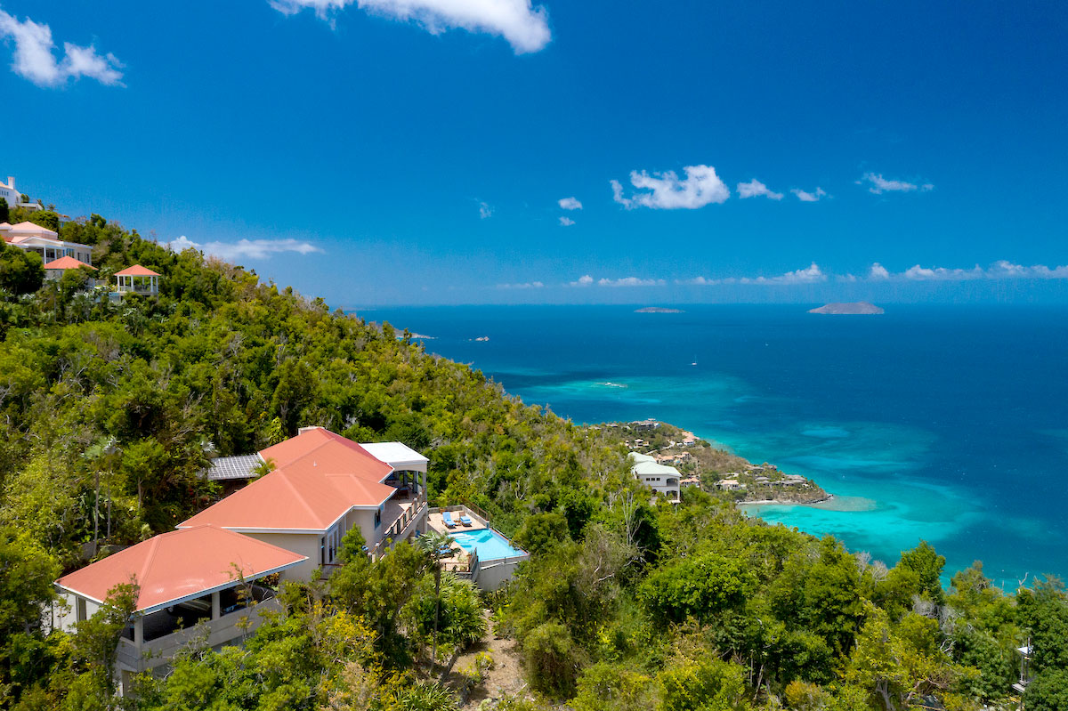 Mango Bay villa pathway and tropical foliage