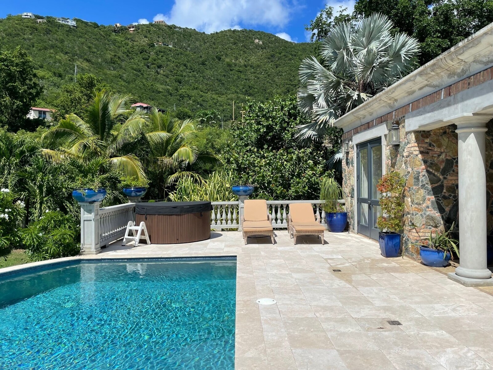 Mystical Mermaid tropical garden and villa entrance