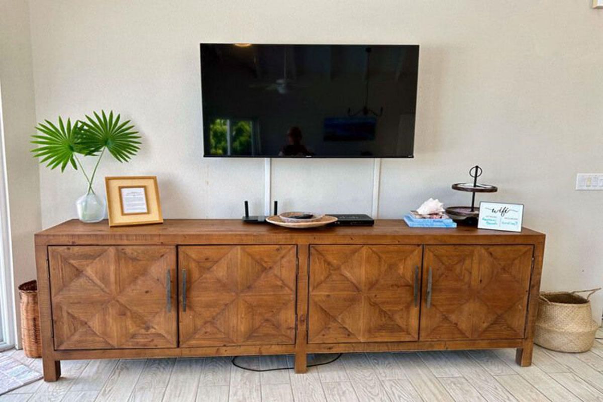 Rainbow Beach House villa interior living area in St. John USVI