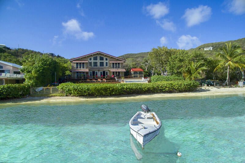Seaside Breeze beachfront villa exterior in Coral Bay