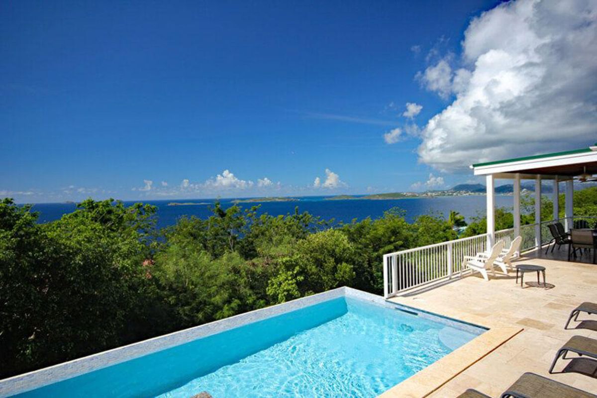 Villa Splendore villa interior living area in St. John USVI